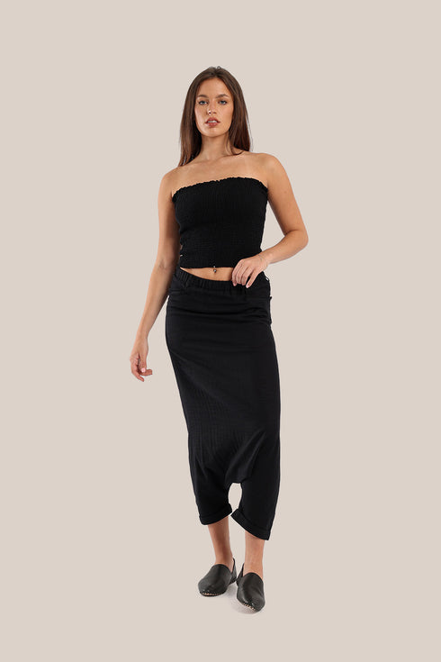 Elastic voile tube top